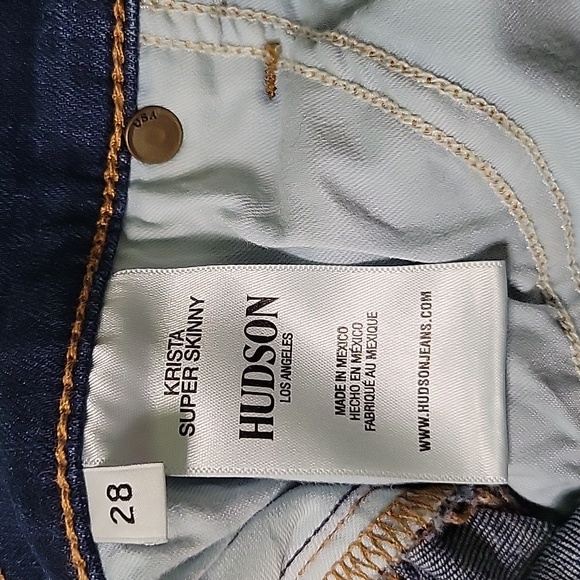 Hudson Krista Super Skinny Jean  Ristana Wash Size 28 Or U.S Size 6 - Picture 14 of 15